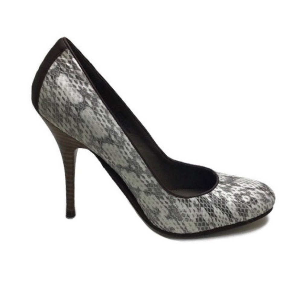 B Makowsky Neve Python Snake Print Leather Round … - image 1